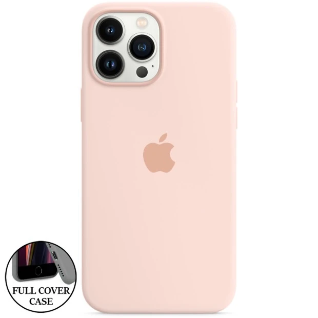 Чохол з силікону Original Round Case для Apple iPhone 13 Pro Max (08) Рожевий пісок