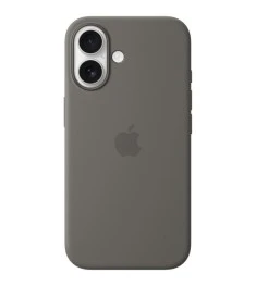 Силіконовий чохол з MagSafe для Apple iPhone 16 (Кам'яний сірий)