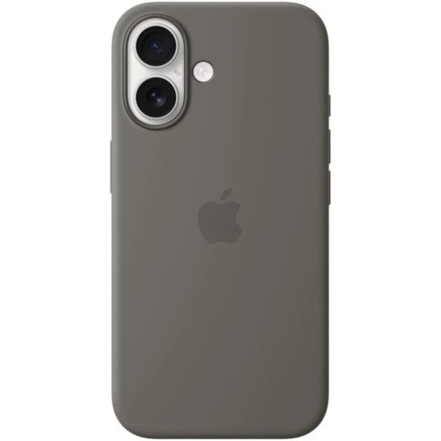 Силіконовий чохол з MagSafe для Apple iPhone 16 (Кам'яний сірий)