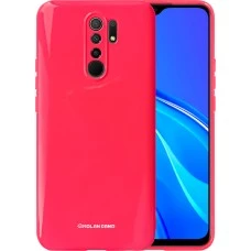 Силикон Molan Shining Xiaomi Redmi 9 (Светло-красный)