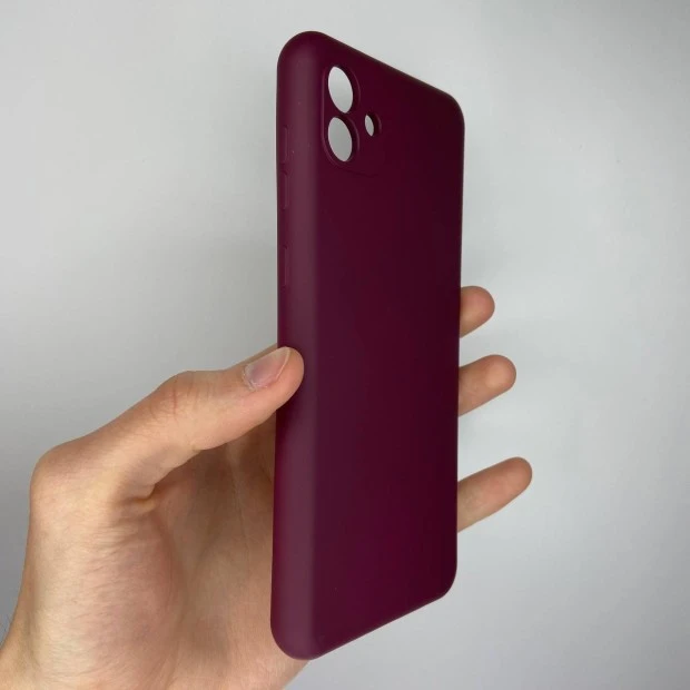 Силіконовий чохол Original Samsung Galaxy A04 (2022) (ShutCam) (Бордовий)
