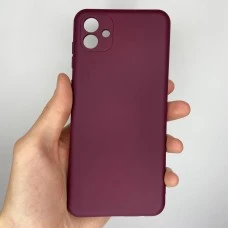 Силикон Original Samsung Galaxy A04 (2022) (ShutCam) (Бордовый)