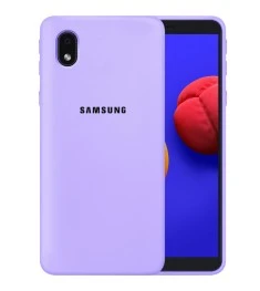 Силикон Original 360 Case Logo Samsung Galaxy A01 Core (Фиалковый)