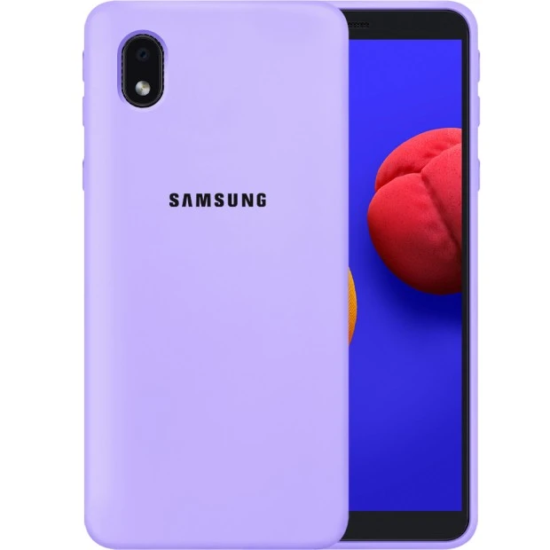 Силикон Original 360 Case Logo Samsung Galaxy A01 Core (Фиалковый)