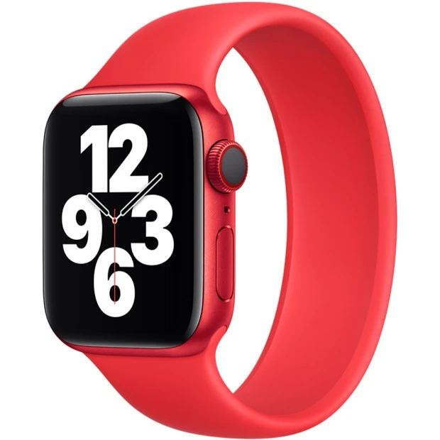 Apple Watch Solo Loop Силіконовий Ремінець (S) 42  /  44 мм (Червоний)
