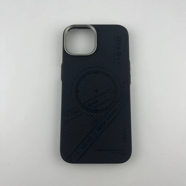 Case Blueo All-Inclusive Aramid Fiber MagSafe for Apple iPhone 15 (Black)
