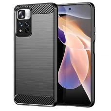 Силикон Polished Carbon Xiaomi Redmi Note 11 / Note 11S (Черный)