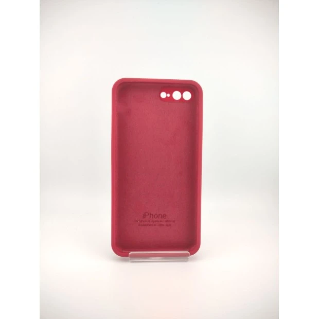 Силіконовий оригінальний чохол Square RoundCam для Apple iPhone 7 Plus  /  8 Plus (04) Рожевий Червоний