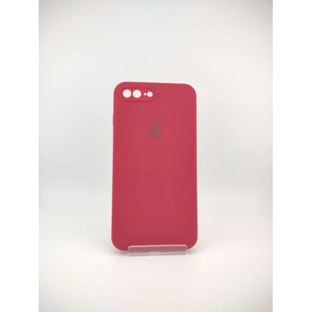 Силіконовий оригінальний чохол Square RoundCam для Apple iPhone 7 Plus  /  8 Plus (04) Рожевий Червоний