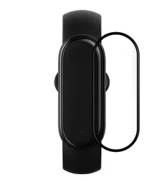 Захисне скло 5D для Xiaomi Mi Smart Band 5 Чорний
