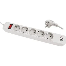 Удлинитель на 5 розеток SP5 2 USB 5m