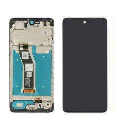 Дисплей для Motorola G04 с чёрным тачскрином и корпусной рамкой
