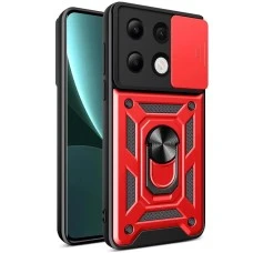 Чохол-бронь Ring Serge Armor Case для Xiaomi Redmi Note 13 4G (ShutCam) (Червоний)