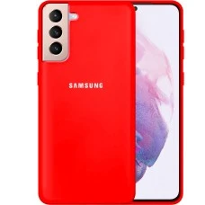 Силіконовий оригінальний 360-чохол з логотипом для Samsung Galaxy S21 Plus (червоний)
