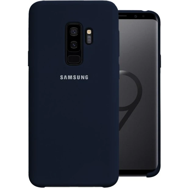 Чехол Силикон Original Case для Samsung Galaxy S9 Plus (Тёмно-синий)