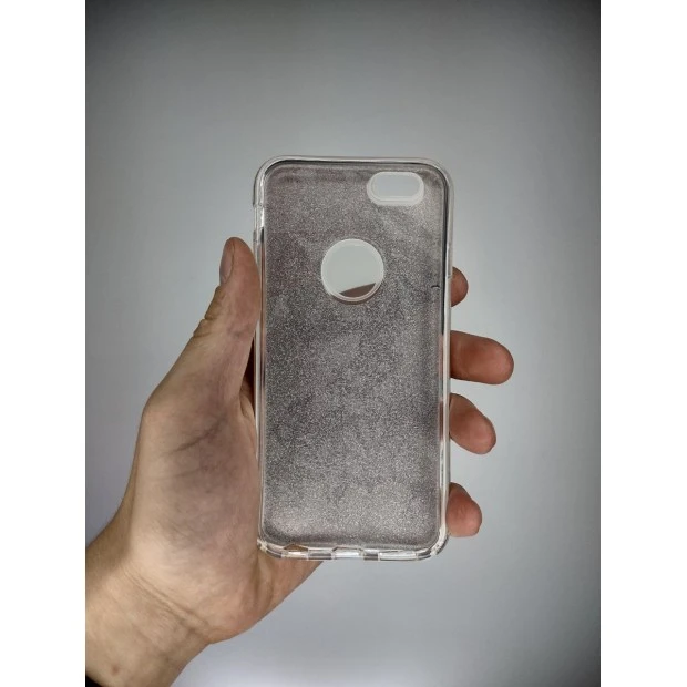 Силікон Glitter для Apple iPhone 6  /  6s (Золоті квіти)