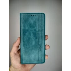 Чехол-книжка Leather Book Xiaomi Redmi Note 9 Pro / Note 9S (Бирюзовый)