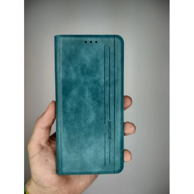Чехол-книжка Leather Book Xiaomi Redmi Note 9 Pro / Note 9S (Бирюзовый)