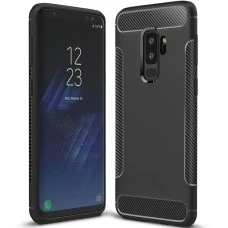 Силикон Soft Carbon Samsung Galaxy S9 Plus (Чёрный)