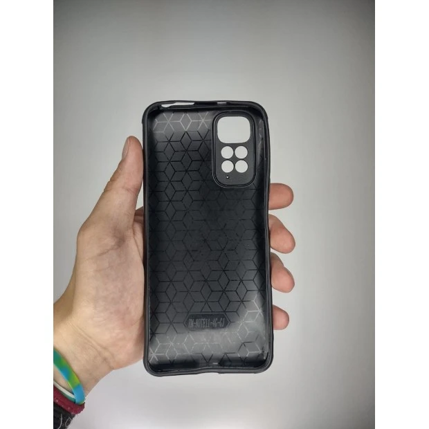 Шкіряний чохол-накладка для Xiaomi Redmi Note 11  /  Note 11S (Коричневий)