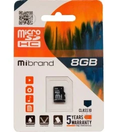 Карта пам'яті Mibrand MicroSDHC 8Гб (Class 10)
