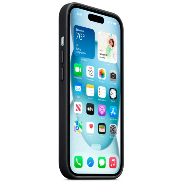 Чехол FineWoven with Magsafe Apple IPhone 15 (Black) (Original)