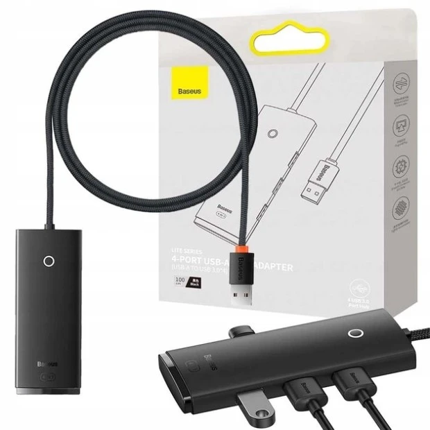 Переходник USB HUB Baseus AirJoy B01331105111 HDMI Switch (1m) (Чёрный)