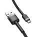 USB-кабель Baseus Cafule Edition 2.4A (2м) (MicroUSB) (Чорний) CAMKLF-CG1