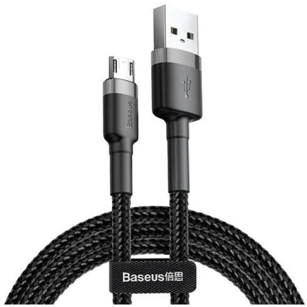 USB-кабель Baseus Cafule Edition 2.4A (2м) (MicroUSB) (Чорний) CAMKLF-CG1