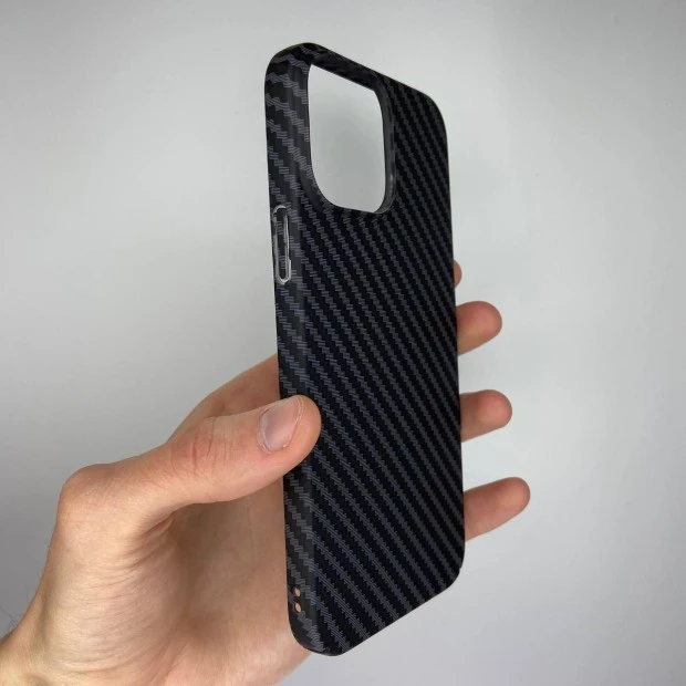 Чохол-накладка Carbon MagSafe для Apple iPhone 13 Pro Max (Чорний)