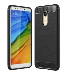 Силикон Polished Carbon Xiaomi Redmi 5 Plus (Черный)