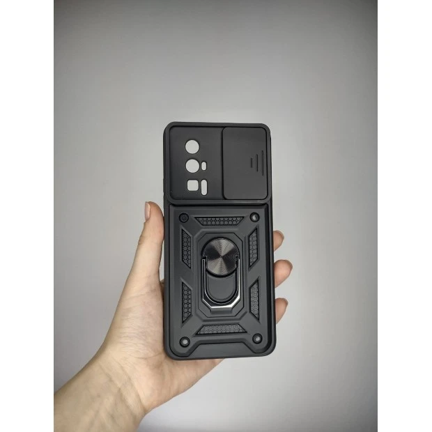 Броньований чохол Ring Serge Armor Case для Xiaomi Poco F5 Pro (ShutCam) (Чорний)