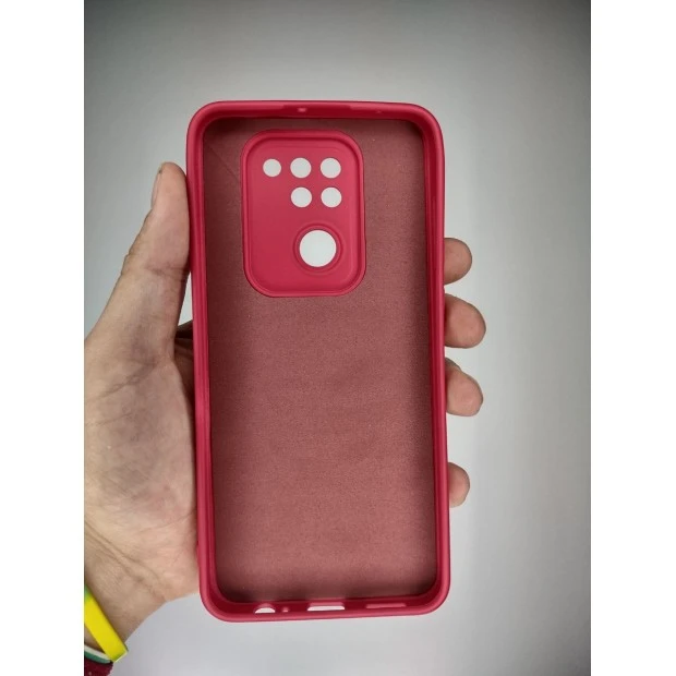 Силикон Original ShutCam Xiaomi Redmi Note 9 / Redmi 10X (Малиновый)