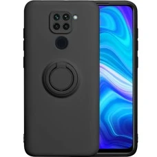 Чехол Ring Silicone Case Xiaomi Redmi Note 9 / Redmi 10X (Чёрный)