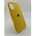 Оригінальний силіконовий чохол круглої форми для Apple iPhone 16 (13) жовтого кольору