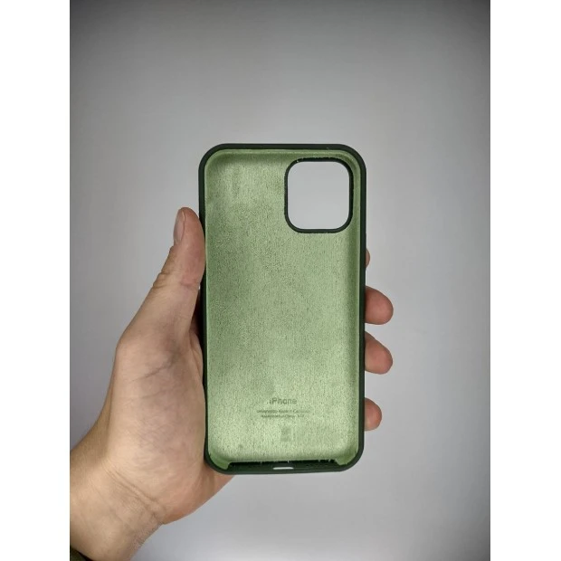 Силикон Original Round Case Apple iPhone 12 / 12 Pro (69) Atrovirens