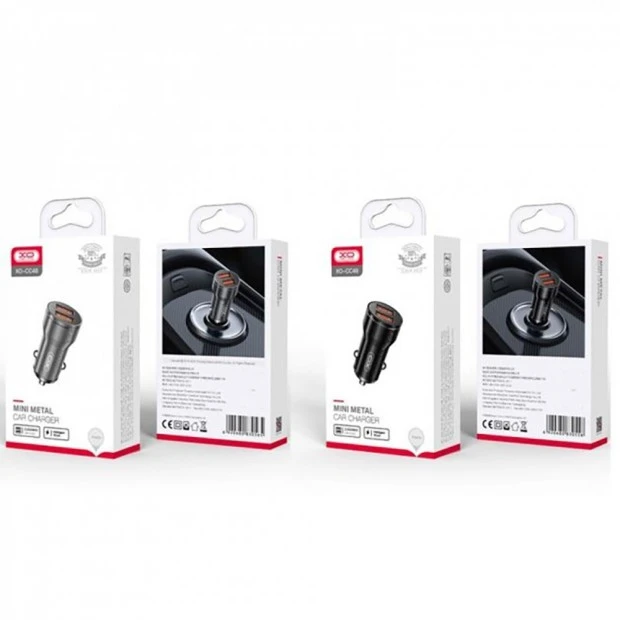 АЗУ-адаптер XO CC48 2USB 2.4A Smart Metal (Чёрный)