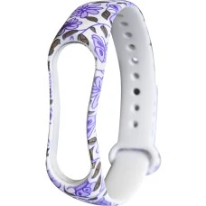 Ремешок Picture Design Xiaomi Mi Band 3 / Mi Band 4 (Фиолетовая бабочка)