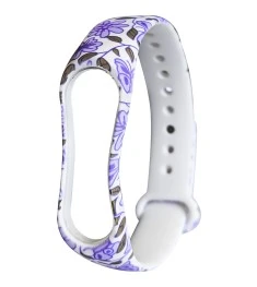 Ремешок Picture Design Xiaomi Mi Band 3 / Mi Band 4 (Фиолетовая бабочка)