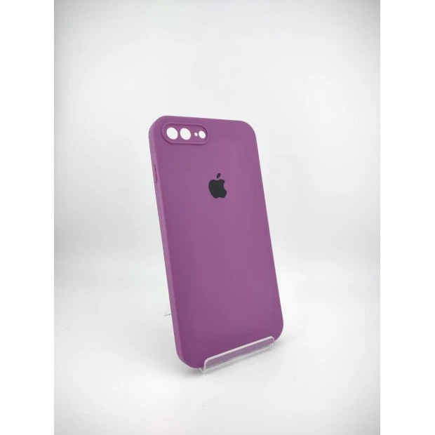 Силіконовий чохол Original Square RoundCam для Apple iPhone 7 Plus  /  8 Plus (28) Brinjal