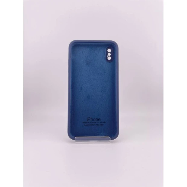 Оригінальний квадратний круглий чохол для Apple iPhone XS Max (09) Силікон Midnight Blue