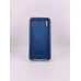Оригінальний квадратний круглий чохол для Apple iPhone XS Max (09) Силікон Midnight Blue