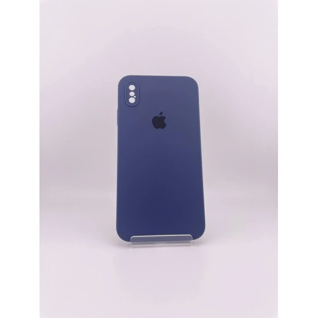 Оригінальний квадратний круглий чохол для Apple iPhone XS Max (09) Силікон Midnight Blue