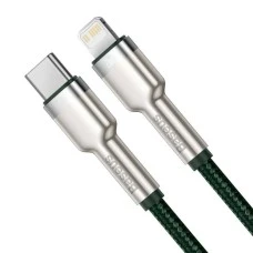USB-кабель Baseus Cafule Metal Data 20W (1m) (Type-C to Lightning) (Зелёный) CATLJK-A06