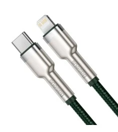USB-кабель Baseus Cafule Metal Data 20W (1м) (Type-C на Lightning) (Зелений) CAT..