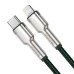 USB-кабель Baseus Cafule Metal Data 20W (1м) (Type-C на Lightning) (Зелений) CATLJK-A06