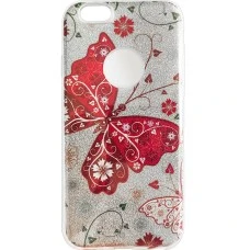 Силікон Glitter Apple iPhone 6 / 6s (Big Butterfly)