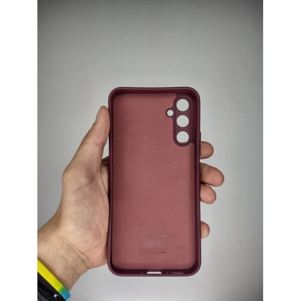 Силікон оригінальний Samsung Galaxy A34 (ShutCam) (Бордовий)
