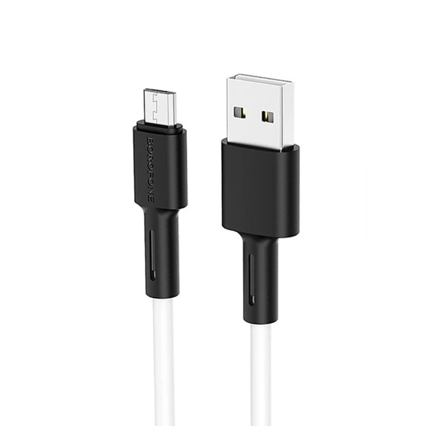 USB-кабель Borofone Silicone BX31 5A (MicroUSB) (Белый)