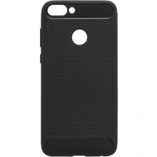 Силиконовый чехол Polished Carbon Huawei P Smart (черный)